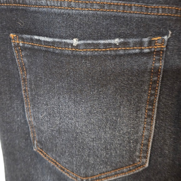 Terra Sky Womens Jeans Size 18W Short Dark Wash Flare Distressed Raw Hem - Picture 10 of 11